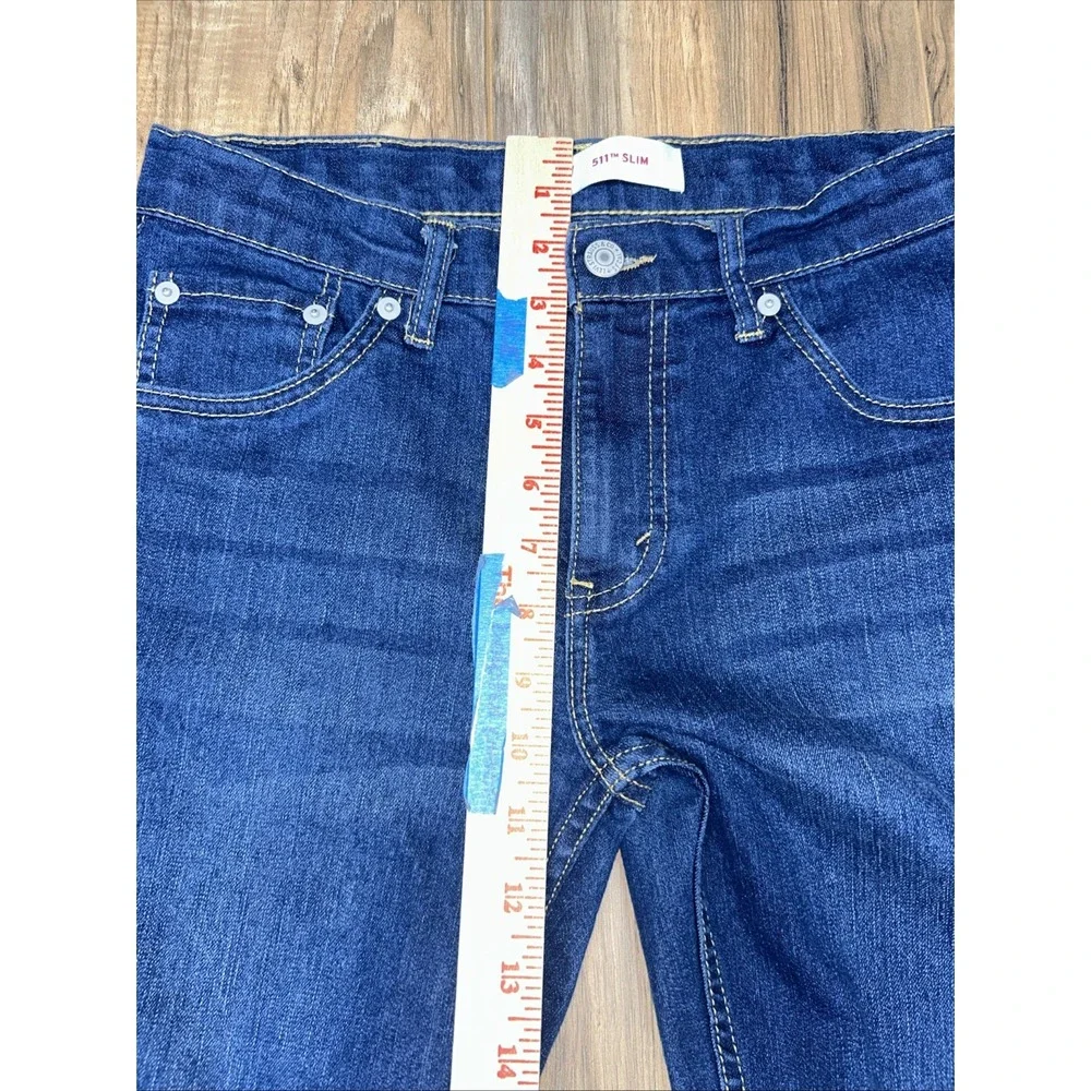 Levi's 511 Slim Dark Wash Stretch Jeans Men's Size 16 REG (28x30) - Picture 8 of 8